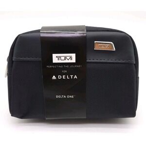 NEW Tumi Delta One Amenity Kit Black Ballistic Nylon Pouch Kiehls Travel Set New